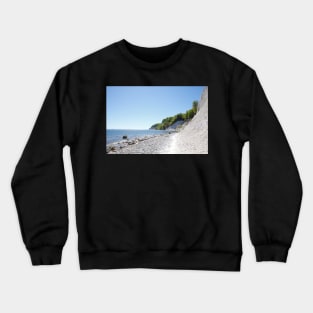 Chalk coast, chalk cliffs, Ruegen Island, Mecklenburg-Western Pomerania, Germany Crewneck Sweatshirt